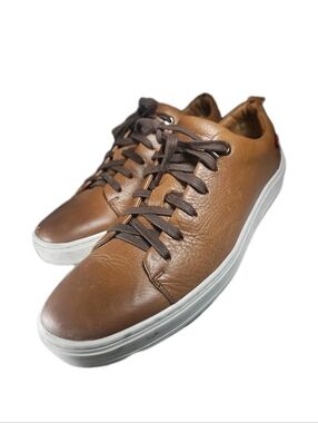 Marc Joseph Brown Leather Low-Top Sneakers with White Soles